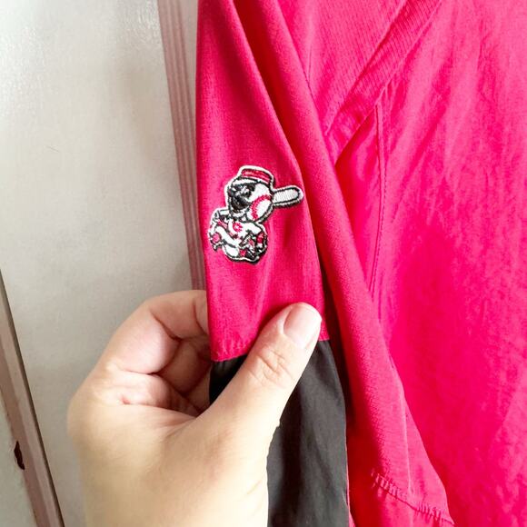 Cincinnati Reds MLB Cool Base Spring ‘08 Jacket Windbreaker Funnel Neck 2XL - Picture 9 of 13